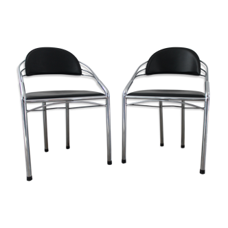 Lot de 2 chaises design italien, 1970