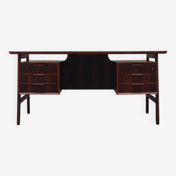 Rosewood desk, Danish design, 1970s, manufacture: Omann Jun