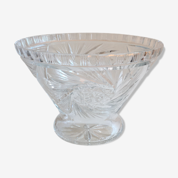 Bohemian crystal cup - height 16 cm - diameter 21.5 cm