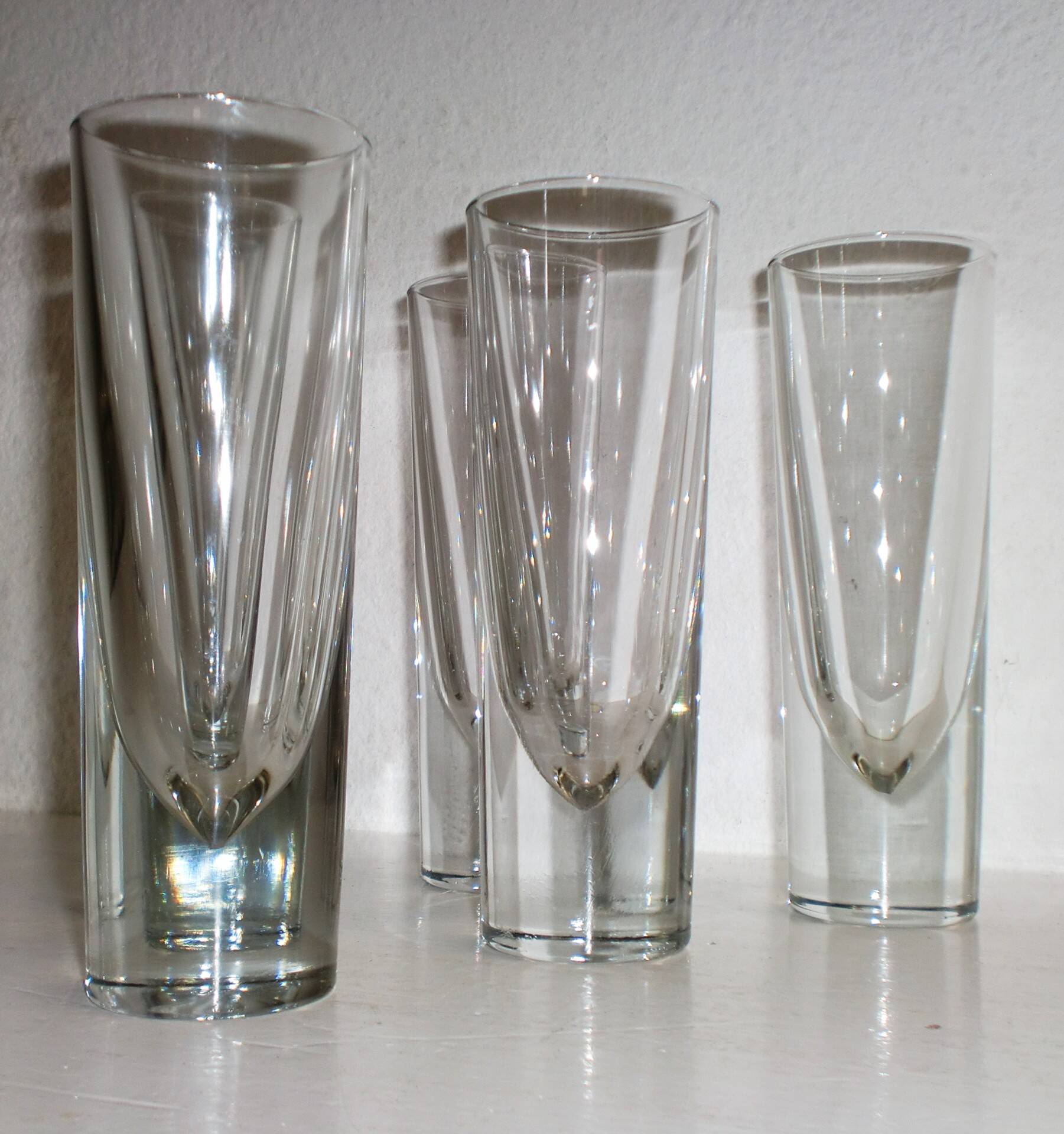 6x Long drink glass Bullet - Carlo Moretti 1980'S - Borgonovo
