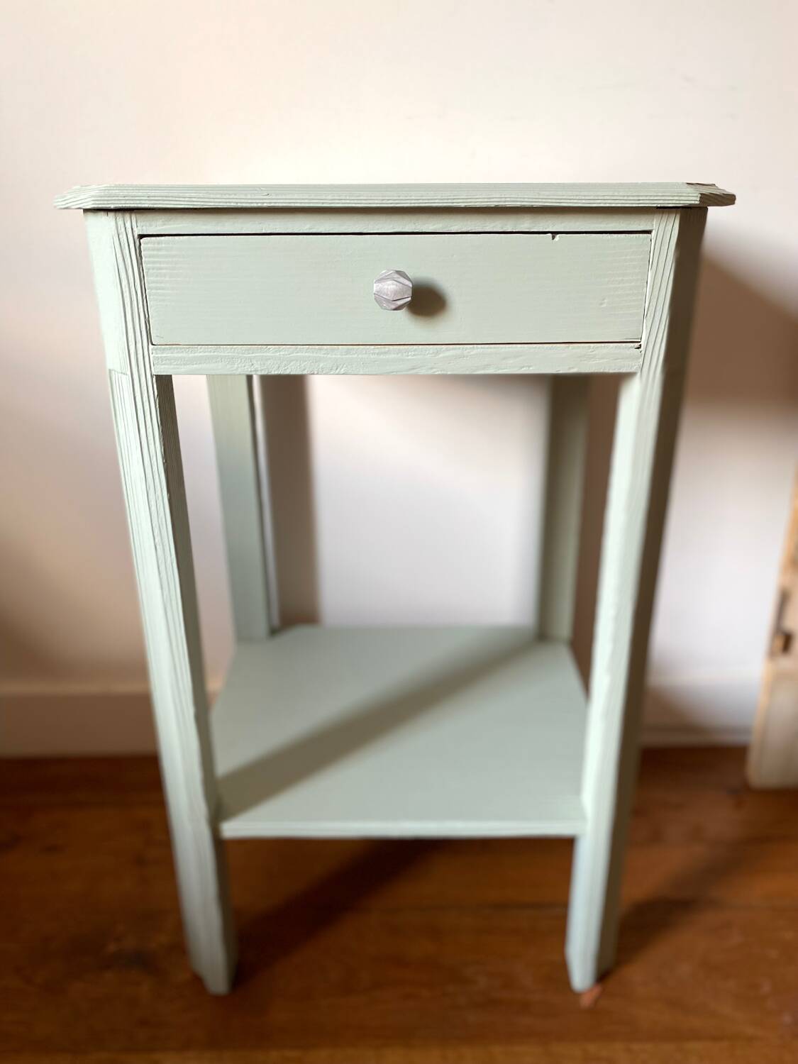 Side table or side table in renovated old wood