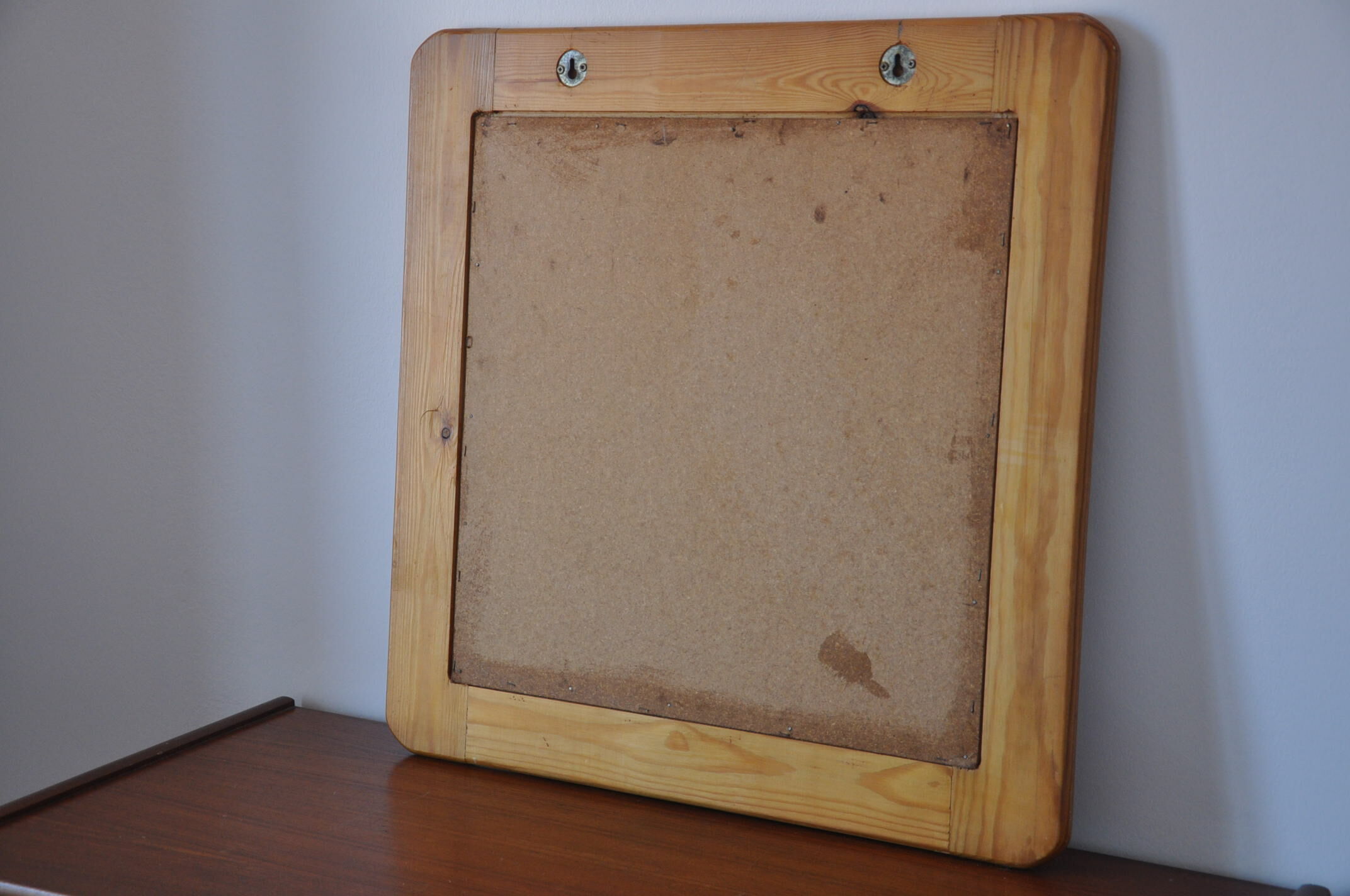 Wooden mirror 70s pine