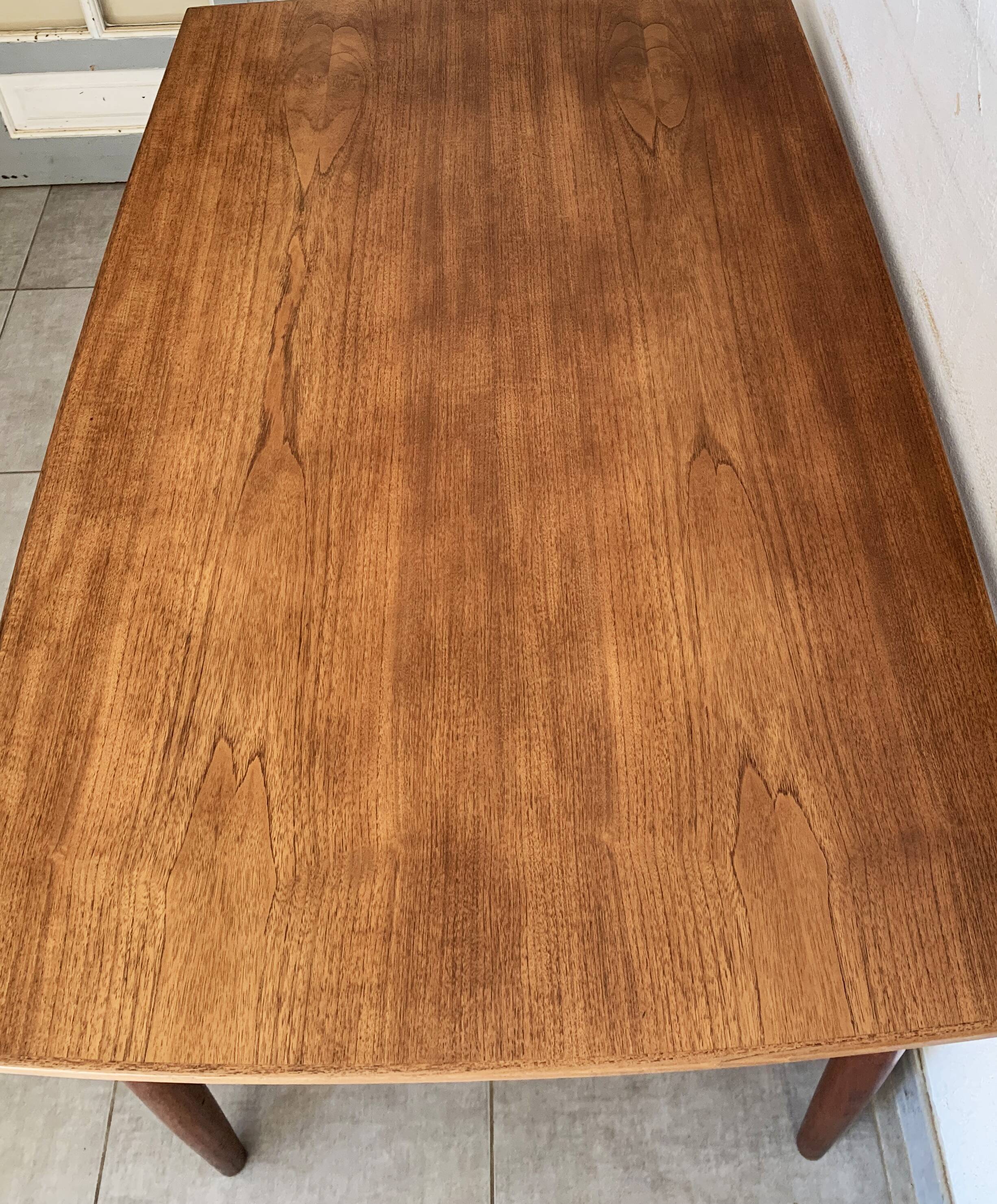 Vintage Danish dining table from the 60s extendable teak