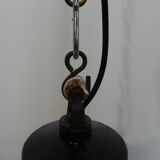 Industrial hanging lamp with enamelled shade