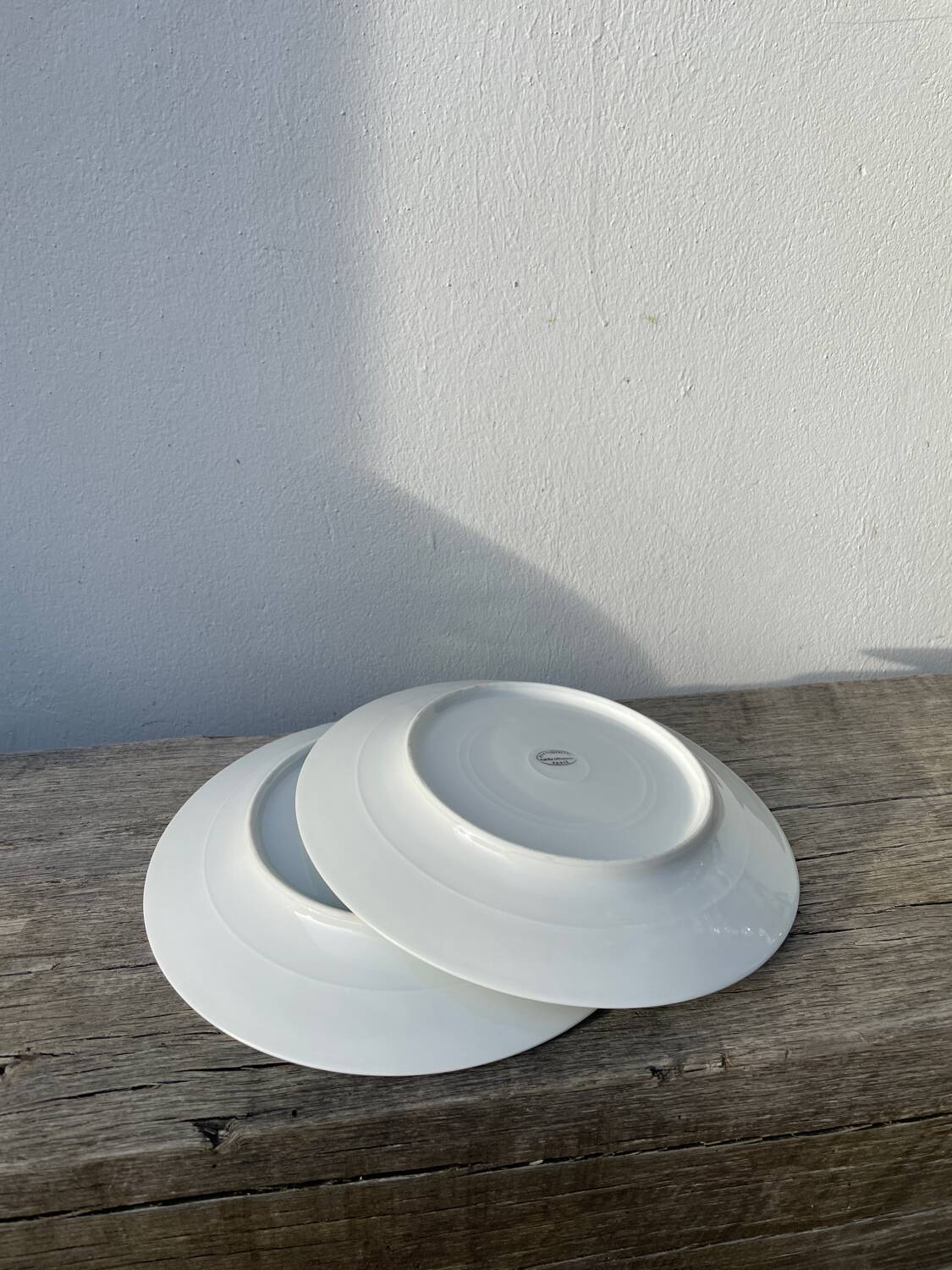Pair of Parisian porcelain dinner plates