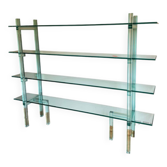 Roche Bobois tempered glass shelf