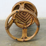 Rattan bamboo stool