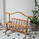 Vintage rattan magazine holder