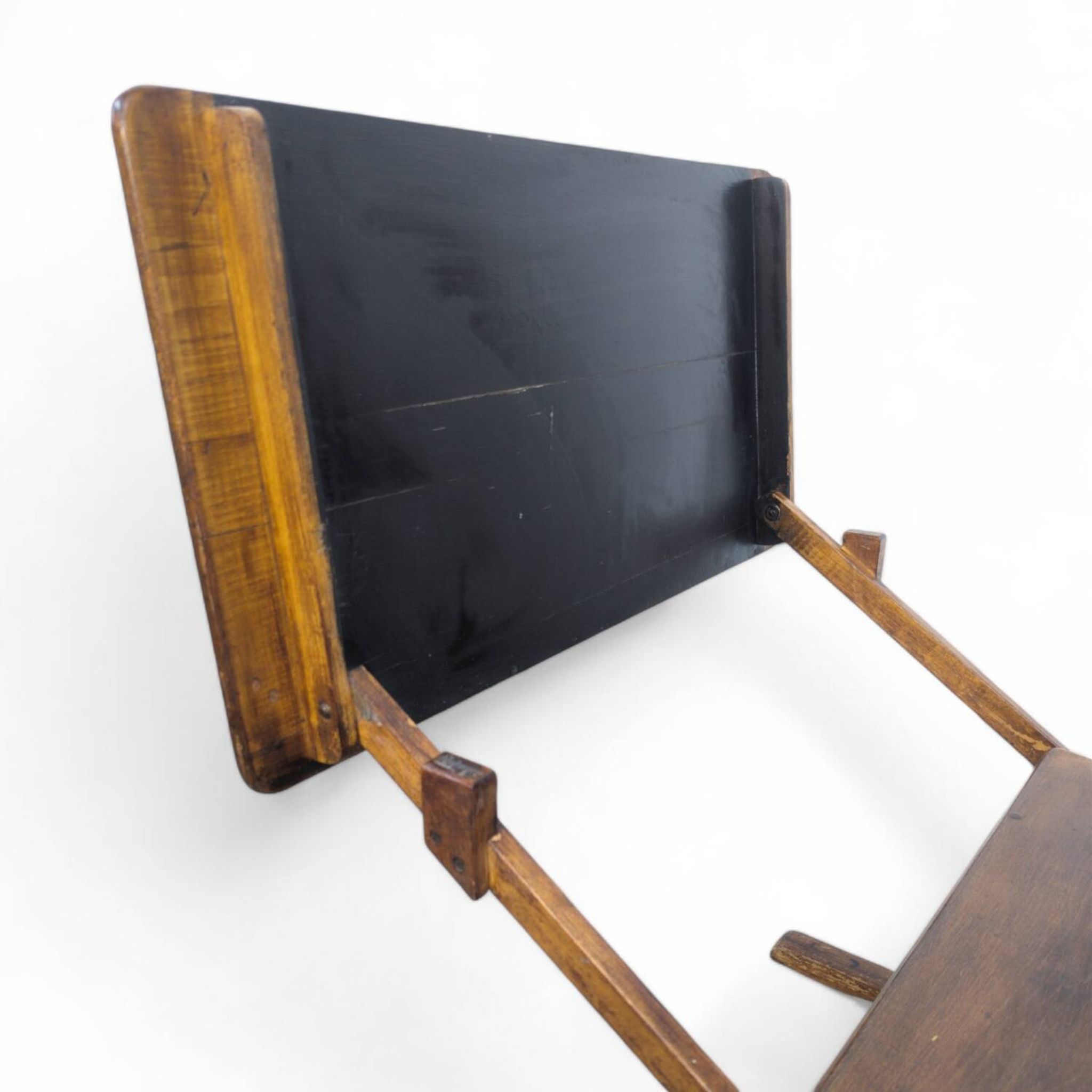 Bauhaus wooden kids folding school desk, 1920s