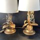 2 Lampes Attribuées Hans Kogl  1970 Hollywood Regency Glycine Dorure F