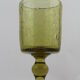 Bougeoir à pied en verre bullé de Biot vert