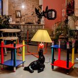 Vintage sea lion ceramic lamp