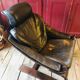 "Kroken" armchair in leather by Ake Fribytter for Nelo Möbel Sweden 1970