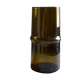 Cylindrical amber glass vase
