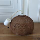 Vintage wicker pendant lamp