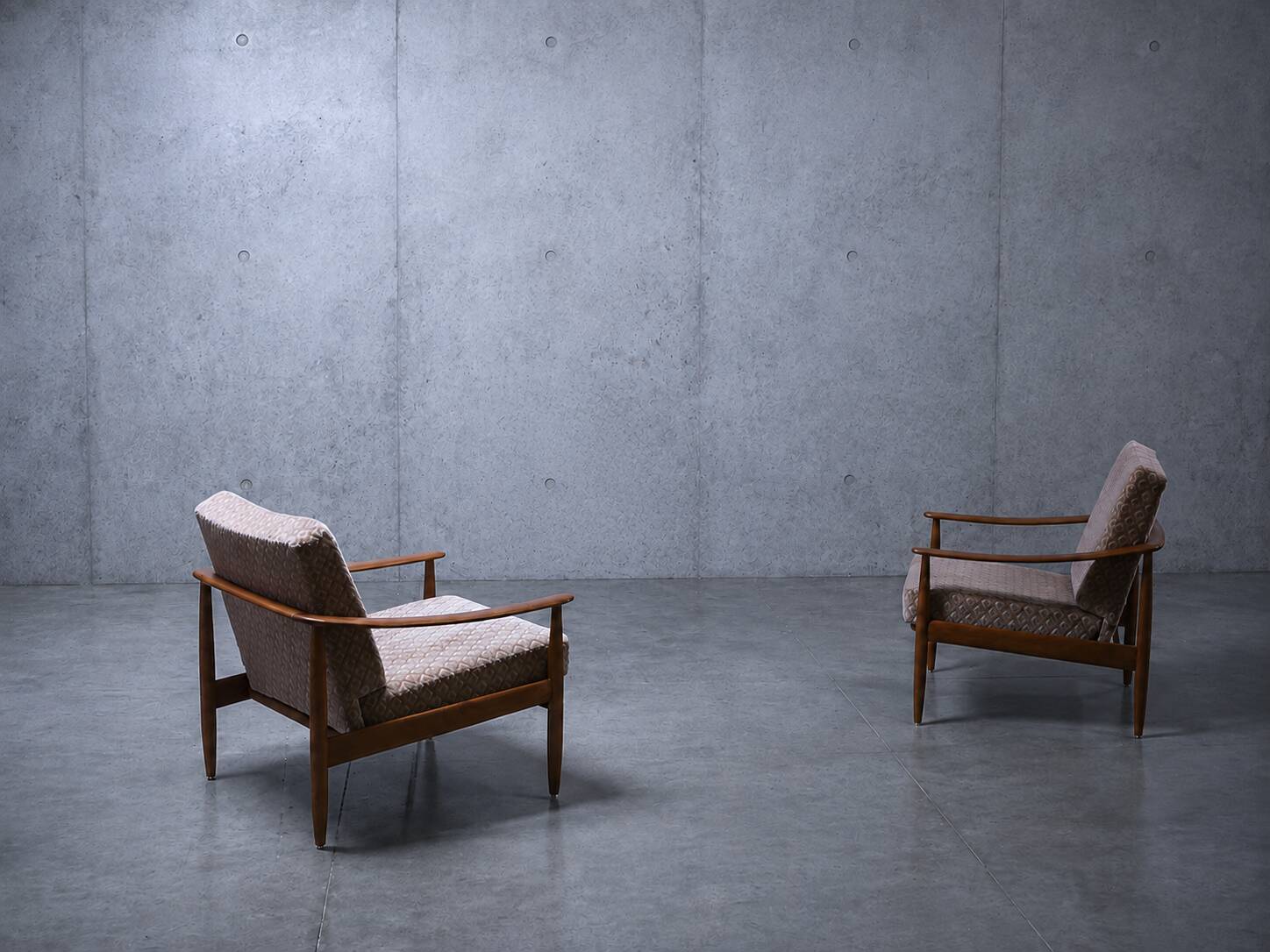 Pair of Scandinavian armchairs by Carl Straub - Vintage 1950s 1960s
