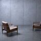 Pair of Scandinavian armchairs by Carl Straub - Vintage 1950s 1960s