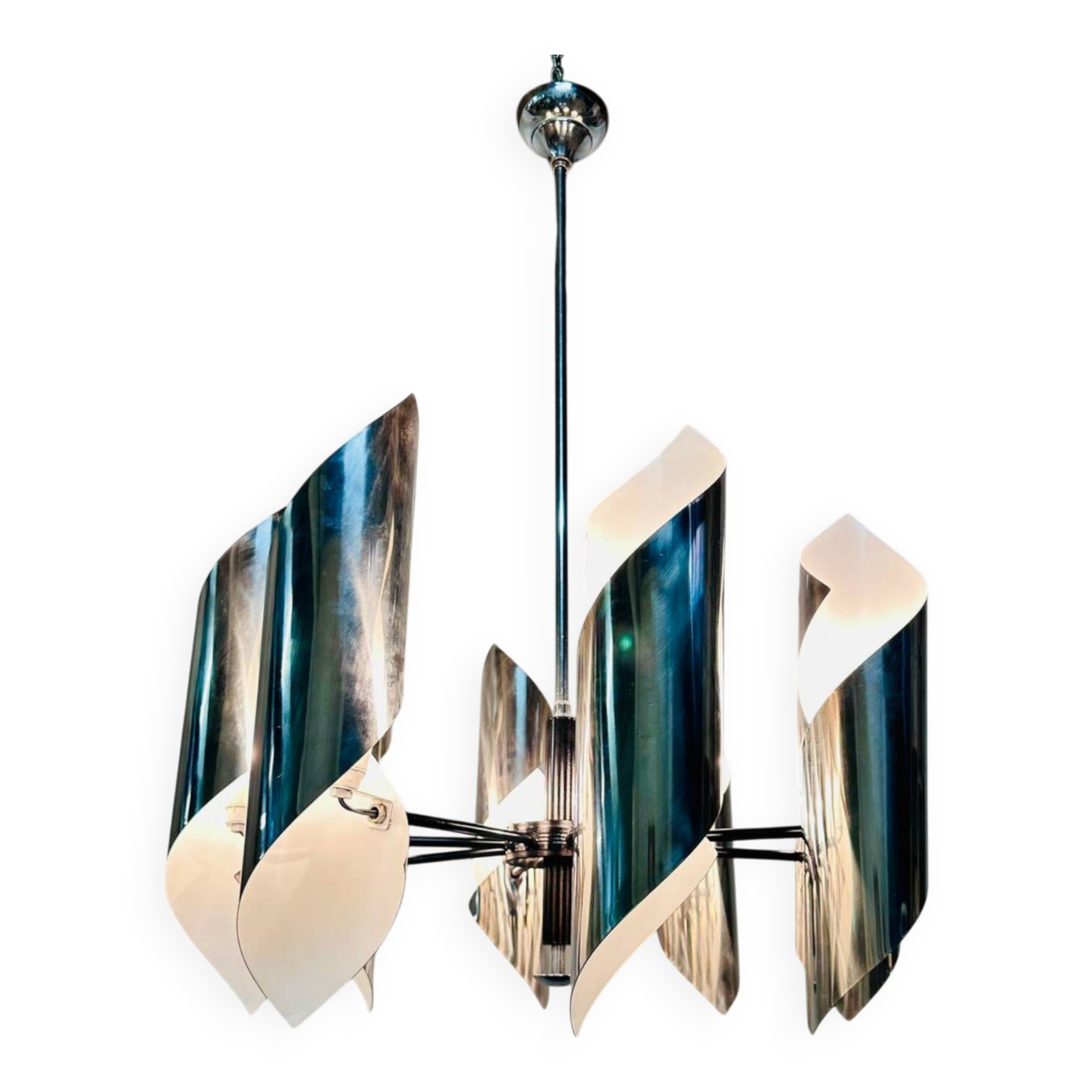 Lampadario vintage moderno, anni '70