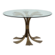 Hammered Bronze Table by Luciano Frigerio for Frigerio di Desio, Italy ca.