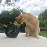 Vintage fish decanter vase