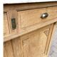 Antique Parisian buffet in oak and Carrara marble
