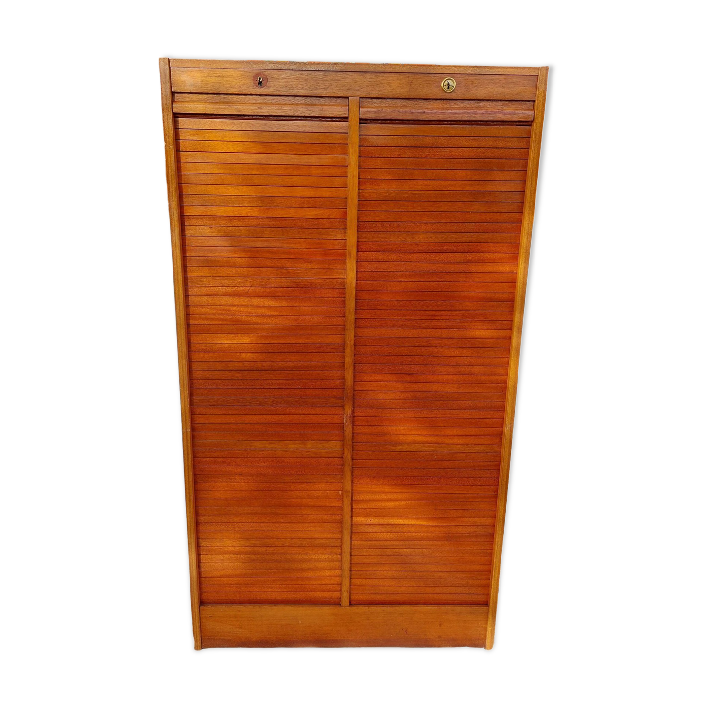 curtained filing cabinet