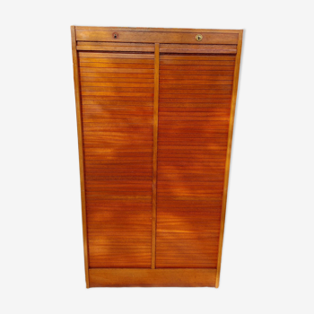 curtained filing cabinet
