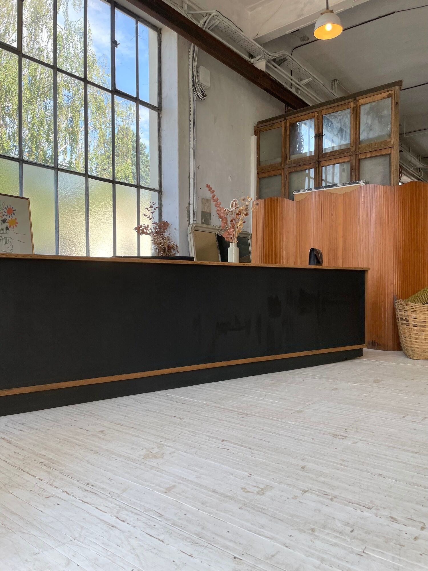 Two-sided counter sliding doors oak XXL 4m enfilade