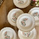 Set of 6 vintage Salins soup plates