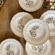 Set of 6 vintage Salins soup plates