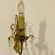 Brass wall light + glass tassels, mid-20th century