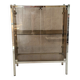 Smoked glass and stainless steel shelf