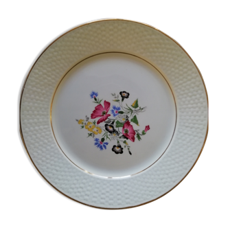 Assiettes plates fleuries