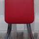 Vintage 60s folding stool Branbantia chrome and red skai