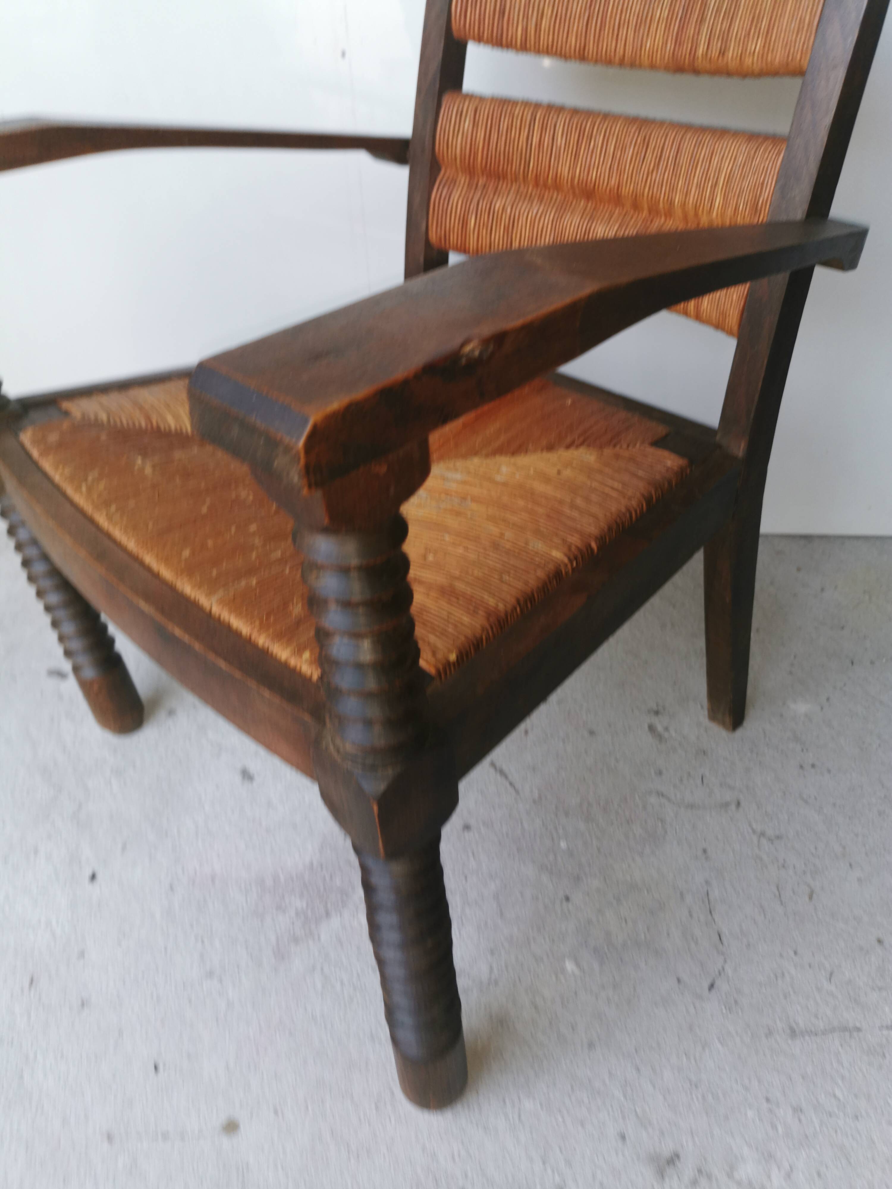 Vintage brutalist armchair