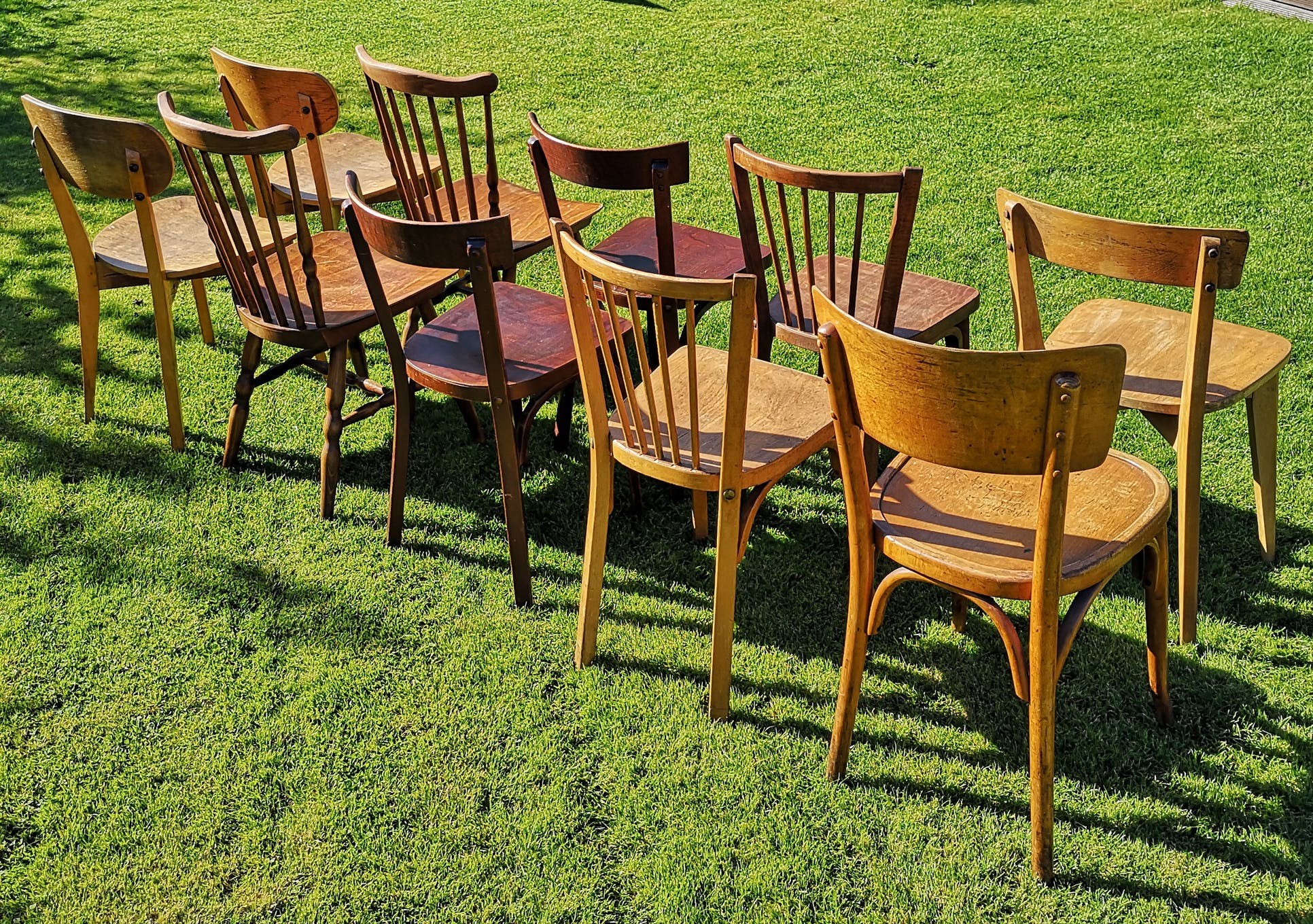 Set of 10 chairs Bistro