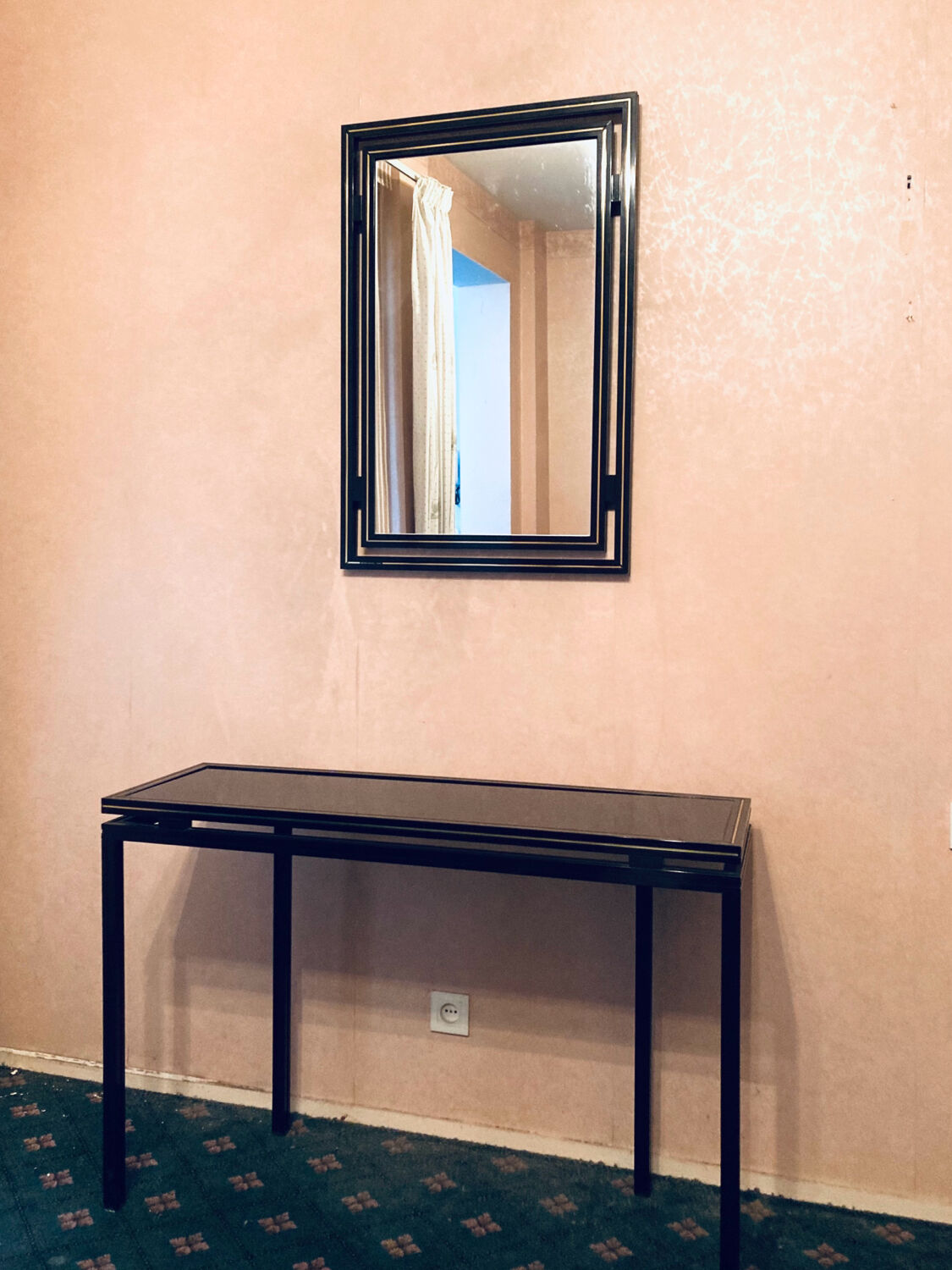 Console and mirror Pierre Vandel