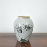 Craquele glaze porcelain Vase, Lyngby Porcelain, 1930-40s