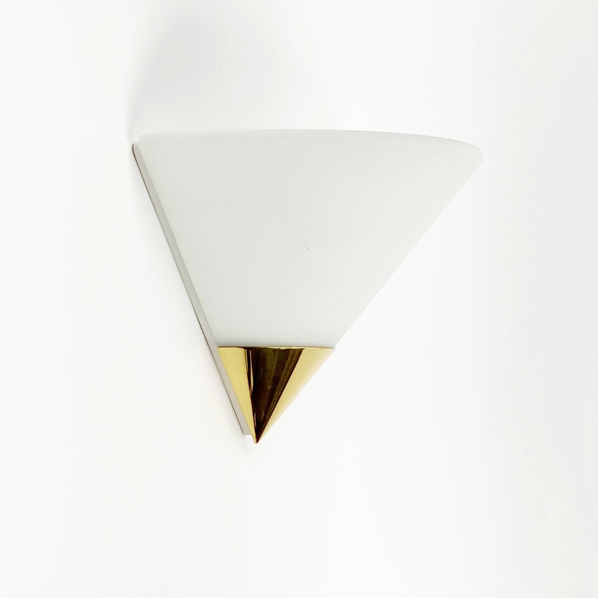 Pair of Mid-Century Modern Opaline Glass Wall Lights/Sconces from Limburg, Germany, 1970s