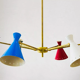 Chandelier 6 articulable arm multicolored