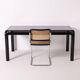 Orsay dining table by Gae Aulenti for Knoll in aluminum and tempered glass