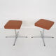 Set of two mid-century swivel stools, The Netherlands