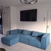 Right angle sofa ROLF Boucle fabric