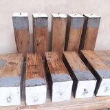 Lot 10 tiroirs anciens atelier poignées bronze