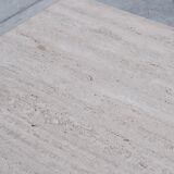 Two tier mid-century travertine coffee table