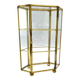 Glass and brass jewelry showcase