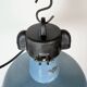 Industrial Blue Enamel Factory Lamp with Cast Iron Top, 1960s
