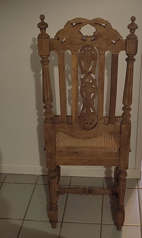 Solid wood chair seat aero-gummed canning