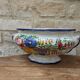 Old serving dish, vegetable dish, soup tureen without lid, flower decoration