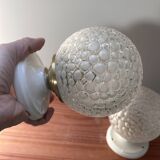 Pair of vintage globe wall lights